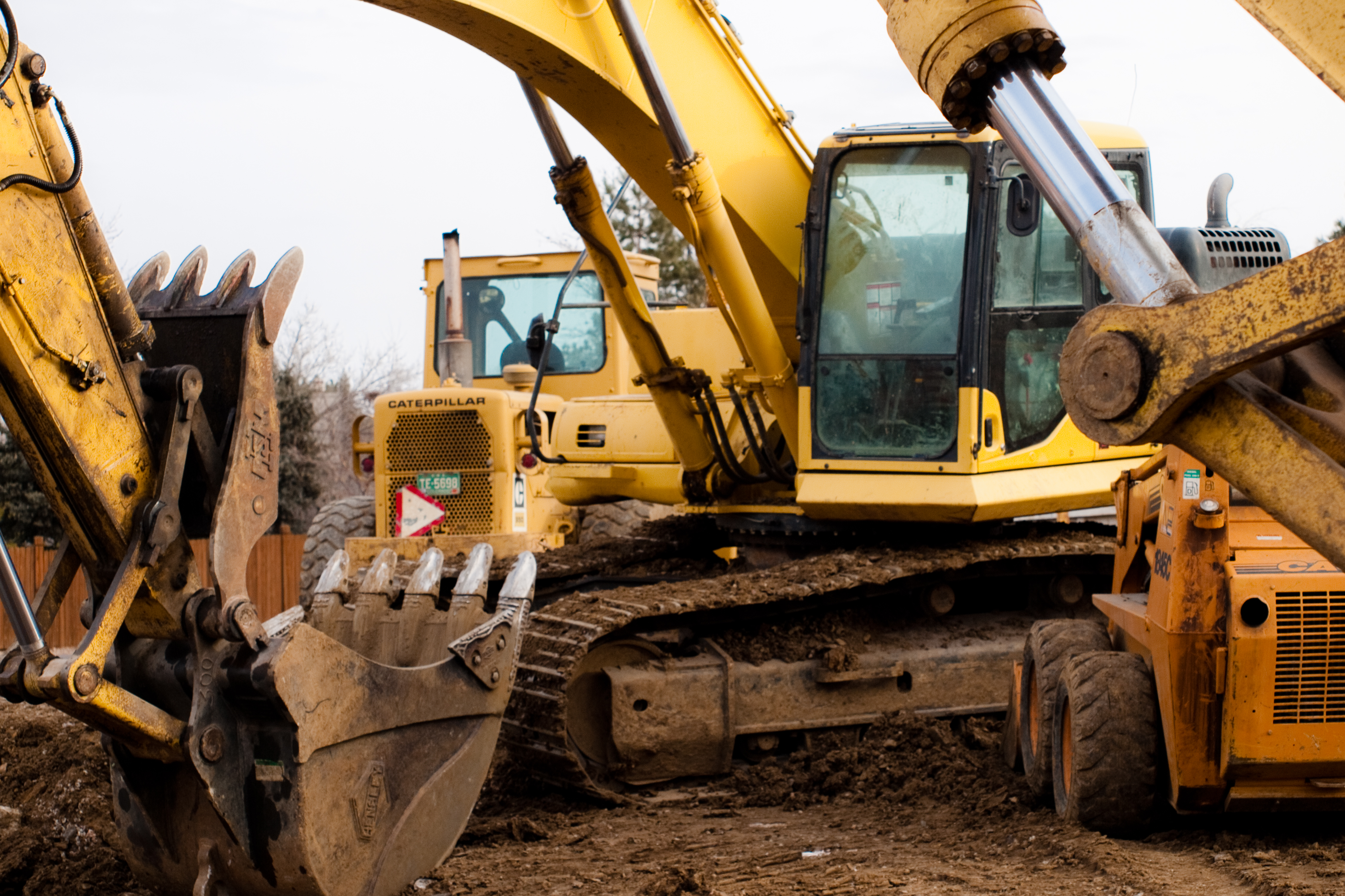 Heavy equipment in field